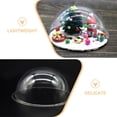 thumbnail image 3 of HONMEET 12pcs Clear Plastic Ornament Domes Fillable Hemisphere Covers for Christmas Snow Globe Crafts and Holiday Home Decorations, 3 of 8
