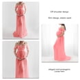 thumbnail image 1 of Vestido de Mujer Embarazada Elegante Maxi Vestido de Maternidad de Longitud Completa Fuera del Hombro Vestido de Maternidad Frontal Dividido para Sesión de Fotos Fiesta de Boda ANGGREK Otros, 1 of 6
