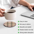 thumbnail image 4 of Buffalo Plaid Coasters Set of 6, Modern Farmhouse Colorful Checkered Absorbent Coasters for Drinks, Coaster for Bar Office Dining Coffee Table Accessories Decor, Non Slip Round Desk Coaster, 4 of 9