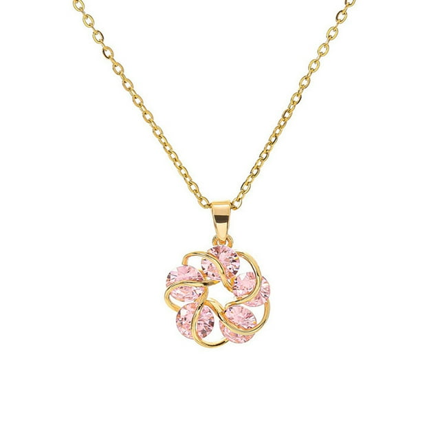 Collier pour Dames Mode Design Spécial Diamant Brillant Acier Titane Collier de Clavicule Collier Croix pour Femmes