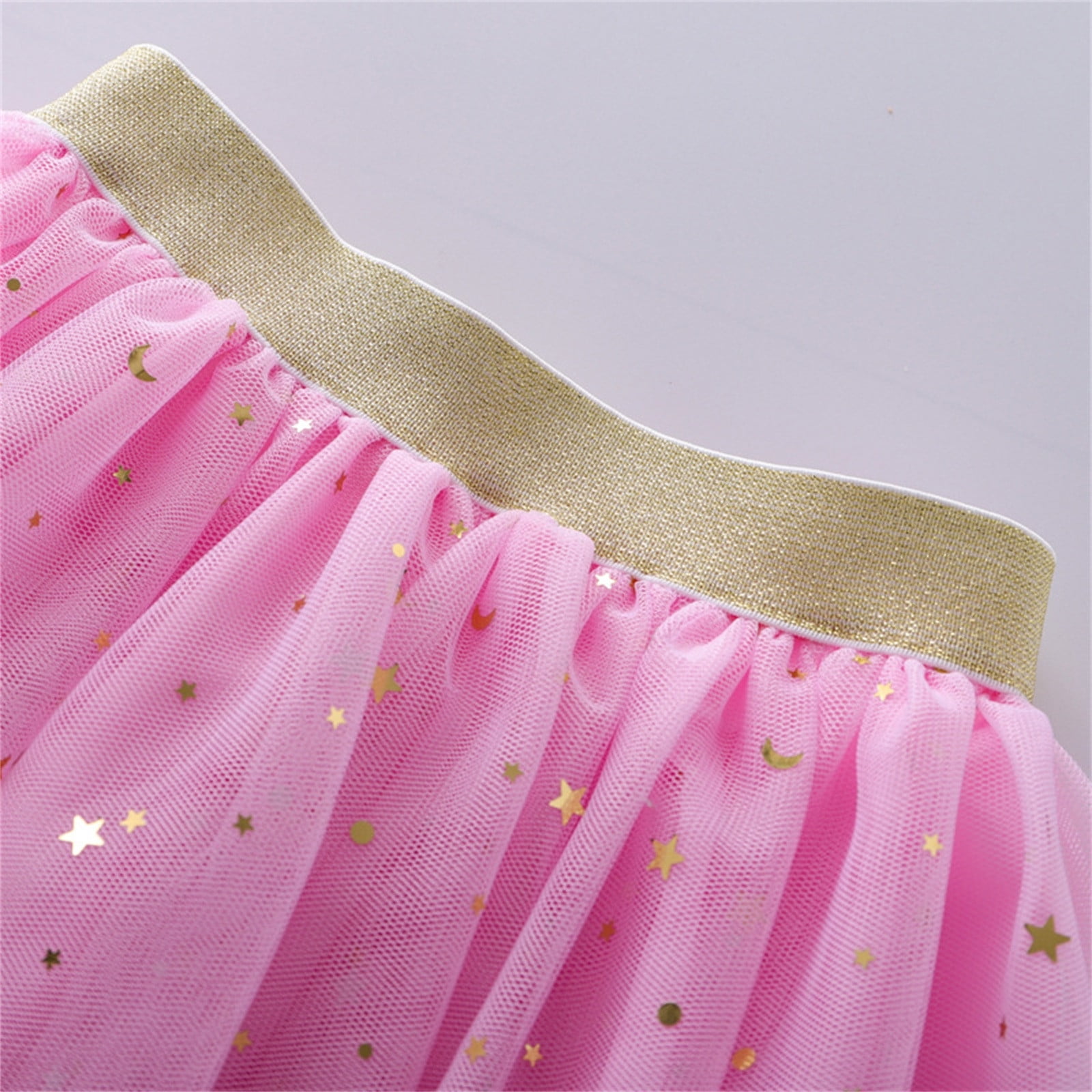 Jupe Tutu En Tulle Pour Enfants Avec Imprimé Pailleté Étoile Princesse Jupe De Fête Pour Filles 1 10 Ans Taille 5-6T
