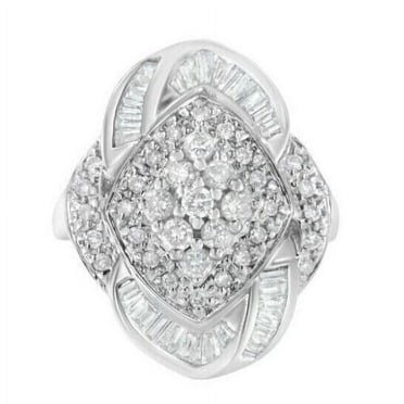 1ct Round Diamond Gorgeous Cocktail Wedding Ring 14k White Gold Gift For Her