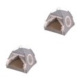 thumbnail image 4 of Casa para mascotas Billuyoard Tienda única para gatos y perros pequeños gris S 2piezas, 4 of 6