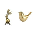 thumbnail image 1 of Adorno Artesanal De Resina Con Forma De Caballo Dorado, Estatua De Animal Moderna Coleccionable, Figura Decorativa Para Centro De Mesa, Estante, Sala De Estar, Oficina, Escritorio, Repisa,, 1 of 8