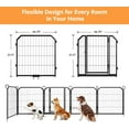 thumbnail image 2 of Puppy Playpen,Metal Exercise Enclosure,Indoor/Outdoor Fence,Rectangle Exercise Pet Playpen for Dogs, Cats, or Small Animals, 2 of 7