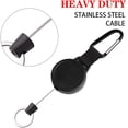 thumbnail image 2 of 3 st ID-korthållare Jojo Heavy-duty utdragbar nyckelring Retractable Key Roll Key Jojo Key Chain med 65 cm/25 tum ståltrådskabel, Svart, 2 of 4