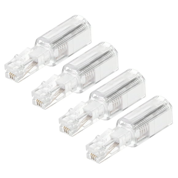 Uxcell 4 Pack Phone Cord Detangler, 360° Telephone Cord Detangler Swivel Anti Tangle Landline, Clear White