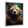 thumbnail image 5 of Designart "Pop Art Grizzly Bear Fame" Animals Bear Picture Framed Wall Art Living Room, 5 of 5