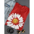 thumbnail image 3 of Colored Stamp Style Daisy Flower Women T-Shirt, Female 3X-Large, 3 of 4