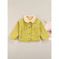 thumbnail image 2 of Veste Unisexe pour Tout-Petit Bébé Garçon Fille d'Hiver en Velours Côtelé Sherpa Doublée en Molleton Matelassée à Boutons, 2 of 8