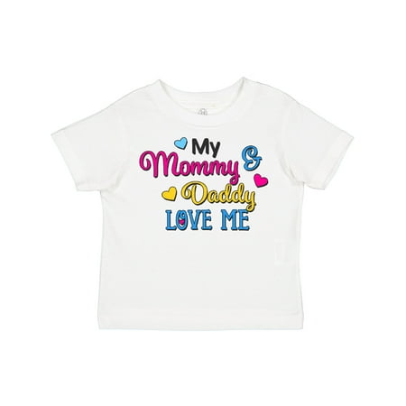 

Inktastic My Mommy and Daddy Love Me with Hearts Boys or Girls Toddler T-Shirt