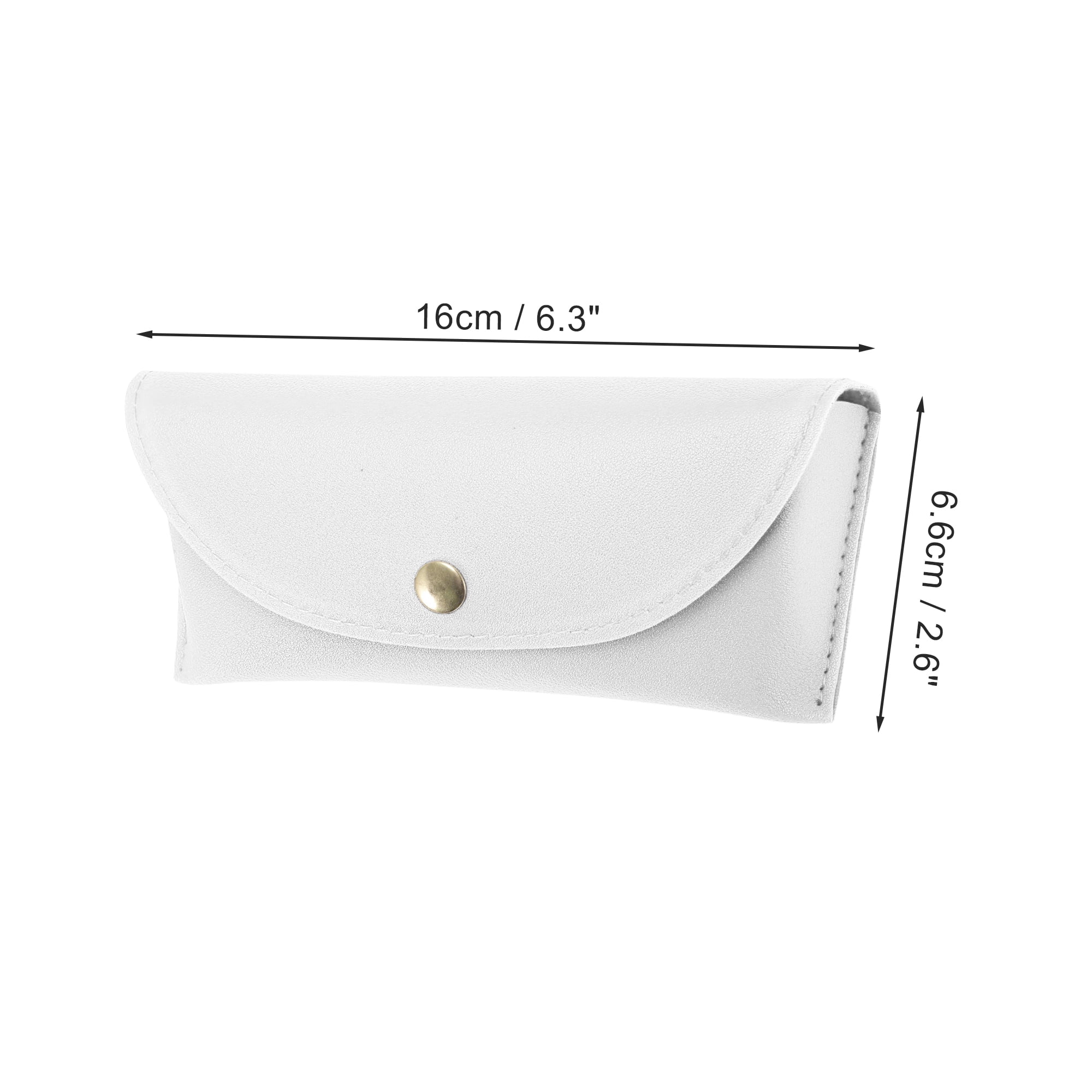 Unique Bargains Stylish Lightweight Eyeglass Cases for Daily Use 6.3"x2.6"x1.5" White