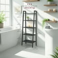 thumbnail image 3 of 67.7''H Ladder Shelf, 5-Tier Bookshelf, Storage Rack with Wood Surface, 3 of 6