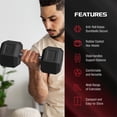 thumbnail image 5 of (2 pack) FitRx 40lbs Rubber Hex Dumbbell – Solid Steel Handle, Durable Rubber Coating, Anti-Roll Weight for Fitness, Single, 5 of 13