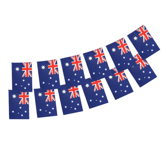 Australia Soccer Bunting Flags 20 Pack, Multicolor Banner Garlands for 2026 World Cup Watch Parties, Bars, Fan Events & Decor