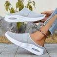 thumbnail image 5 of Mepaouo Slip on Mules for Womens Breathable Knitted Mesh Walking Sneakers Orthopedic Slip on Slides, 5 of 7