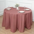 thumbnail image 5 of BalsaCircle 120" Cinnamon Rose Round Polyester Tablecloth Wedding Table Linens, 5 of 8