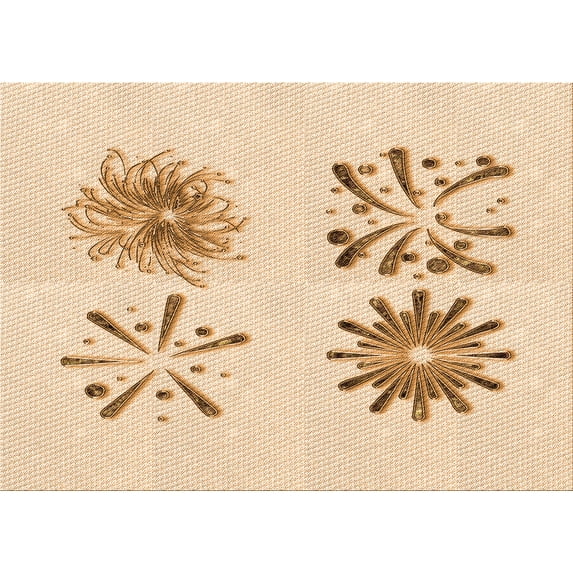Ahgly Company Indoor Rectangle Patterned Bronze Brown Area Rugs, 7' x 10'
