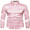 thumbnail image 1 of Chemises d'Affaires Unies pour Hommes avec Col Rabattu pour Bureau, 1 of 4