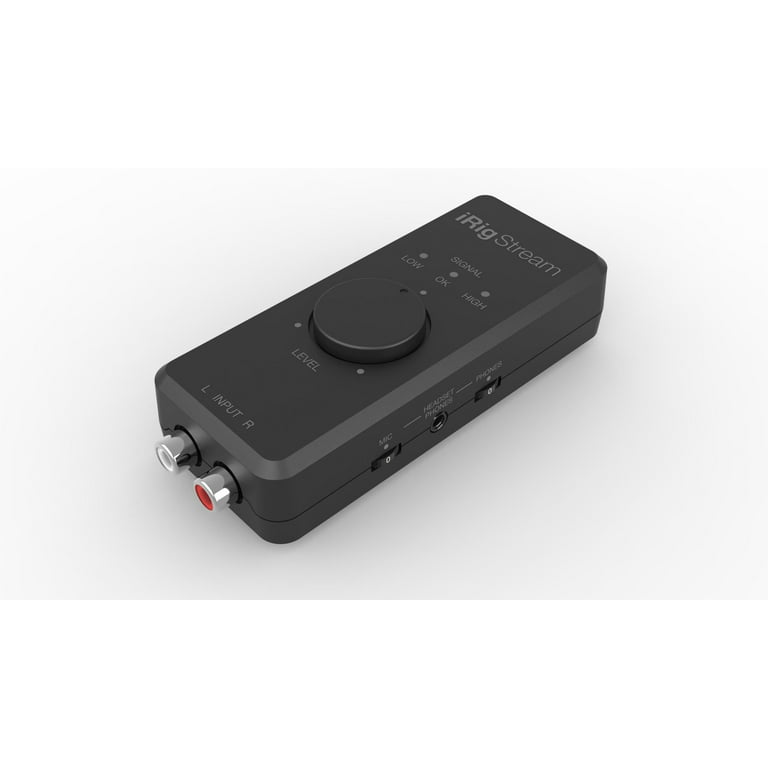 IK Multimedia iRig Stream Stereo Audio Interface for iPhone, iPad, Mac and  PC with USB-C, Lightning and USB plus Advanced Streaming Features (black)