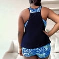 thumbnail image 6 of Women's Plus Size Two-Piece Bikini Set Split Swimsuit, Comfortable Swimwear for Beach, Pool, and Vacation, Ideal for Spring Break and Summer Activities Dark Blue 4XL, 6 of 6