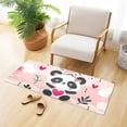 thumbnail image 4 of Bath Mat Soft Plush Non-Slip Absorbent Bathroom Rugs 39"x20" Panda Bear with Cute Sun, 4 of 8