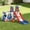 Blue Red, variant on KORIMEFA 6-IN-1 Toddler Slide Set for kids Age 1-4, Bus-Themed Climber Indoor Outdoor Playset with Slide, Basketball Hoop, Climber, Wheel