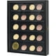 thumbnail image 1 of Vitrina para medallas de 28,7 x 35 x 5 cm (11,3 x 13,8 x 2 pulgadas), rectangular, de 5 filas, con ventanas transparentes. Caja de almacenamiento de madera negra para monedas de desafío militar., 1 of 6