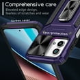 thumbnail image 6 of Dteck for Motorola Moto G Stylus 5G 2023 Case with Slide Camera Lens Cover, Military Grade Drop Protection Magnetic Ring Holder Kickstand Protective Phone Case for Moto G Stylus 5G 2023,Purple, 6 of 10