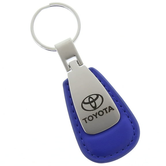 Toyota Leather Tear Drop Key Ring (Blue)