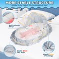 thumbnail image 3 of Orzbow Foldable Mosquito Net for Bed with Blackout Canopy, Portable Baby Mosquito Net Tent for Bed, Cots, Cribs, Playards and Playpen, 0-3 Years Kids Travel & Sleep Mosquito Mesh Cover, Gray, 3 of 7