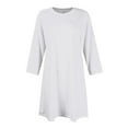 thumbnail image 5 of LISTHA Women's 3/4 Sleeve Dresses, Casual T-Shirt Dresses, Crew Neck Loose fit Swing Autumn Dresses, Tunic Dresses White S, 5 of 6