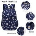 thumbnail image 4 of Forestfish Blue Daisy School Backpacks Set for Teen with Lunch Bag Water Resistant Lightweight Large Books Bag, 4 of 7