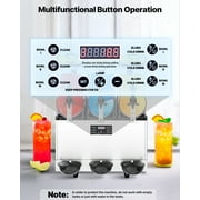 VEVOR Commercial Frozen Drink Maker, 15Lx3 Triple Tank Slushy Machine, 180 Cups Stainless Steel Margarita Smoothie Frozen Drink Machine, Slushie Maker