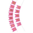 thumbnail image 5 of ziyahi Joyeux Anniversaire Chignon Coloré Fête Bannière Réutilisable Anniversaire Décoration Longue Fête Drapeau, Rose Rouge, 5 of 5