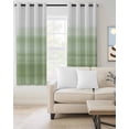 thumbnail image 2 of Sage Green White Ombre Blackout Curtains, Light Blocking Print Window Curtains, Country Modern Stripes Lines Thermal Insulated Window Drapes for Living Room Kitchen Cafe 2 Panels, 104"W x 52"L, 2 of 9