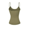 thumbnail image 2 of Basic Women Camisole Cami Built-In Shelf Bra Adjst Strap Tank Top - Junior Size, 2 of 3