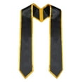 thumbnail image 1 of Graduate Grad Stoles Grad Party Decorations, 72 Inch Student Honor Ribbon Black Graduation Shawl, for High School & College Graduation Celebrations (Black), 1 of 2