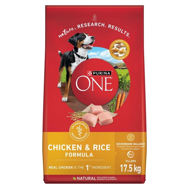 Purina ONE Chicken & Rice Formula, Dry Dog Food 17.5kg