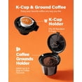thumbnail image 2 of Programmable 5 Cup Drip Coffee Maker, Single Serve Hot & Iced Machine for K Grounds, 95oz Removable Reservoir, 6–24oz Brew Size, Strong Brew, Stainless Steel Thermal Carafe, Black, 2 of 4