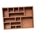 thumbnail image 5 of Multi Compartments Wooden Jewelry Display Miniature Trinket Shelf Tray Durable Wood for Small Accessories Organizer, 5 of 9