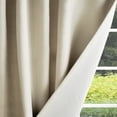thumbnail image 4 of Martha Stewart Bedford Woven Plaid Curtain Panel Pair, Linen, Back Tab, Lined, Blackout, Indoor, Adult, 2 Piece Set, 50" x 95", 4 of 7