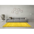 thumbnail image 3 of Ahgly Company Machine Washable Indoor Rectangle Abstract Yellow Contemporary Area Rugs, 7' x 9', 3 of 4