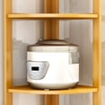 thumbnail image 3 of ShadeMart 6-Tier Nature Corner Shelf Corner Bookshelf Bookcase Multi-Layer Storage Rack for Kitchen Living Room Bedroom Bathroom Office - Space-Saving Wall Corner Organizer, 3 of 4