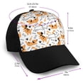 thumbnail image 2 of Naloa Cute Dog Adult adjustable Print Baseball Hat, Patchwork curved brim baseball capfor Men and Women, One Size, 2 of 5