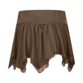 thumbnail image 3 of Riforla Sexy Double Lace Irregular Low Rise Mini Skirt Skirts for Women Trendy Brown L, 3 of 5