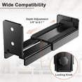 thumbnail image 3 of Soporte de pared para barra de sonido PUTORSEN Universal Dual de 33 libras, negro, 3 of 9