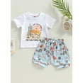 thumbnail image 2 of ZAXARRA T-shirt à Manches Courtes Imprimé Cactus et Short à Cordon Élastique Décontracté pour Bébé, 2 of 8