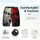 thumbnail image 3 of Balery Red And White Screaming Demon Skull Bañador para hombre, shorts de playa de secado rápido con entrepierna y forro de compresión-Small, 3 of 6