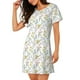 thumbnail image 2 of Fotbe Floral Bata de Dormir para Mujer con Estampado, Camisón de Algodón de Manga Corta, Ropa de Dormir Casual, 2 of 6